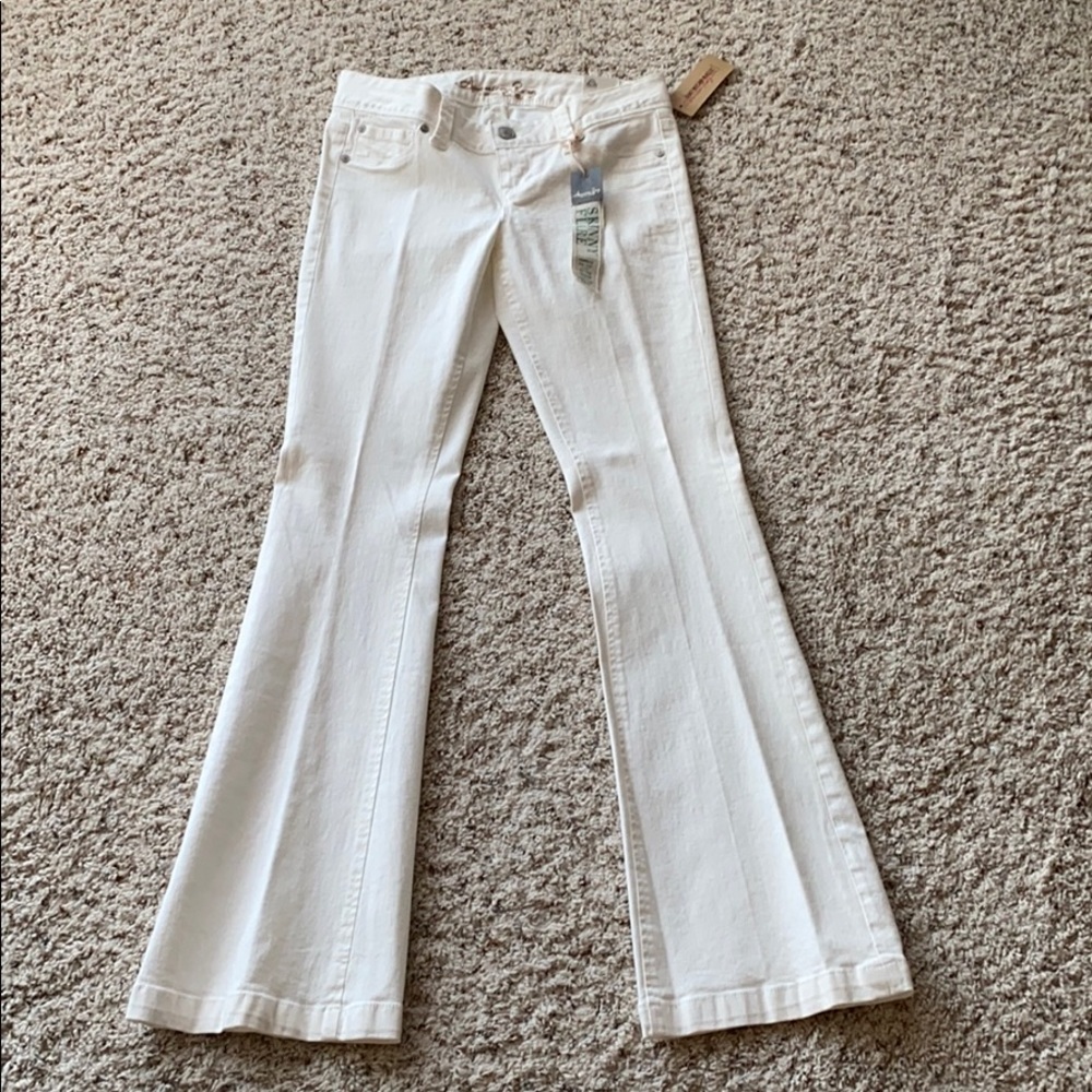 American Rag white trouser jeans skinny flare 3
